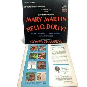 Hello Dolly Original London Cast Recording Vinyl Record Mary Martin**MINOR WEAR
